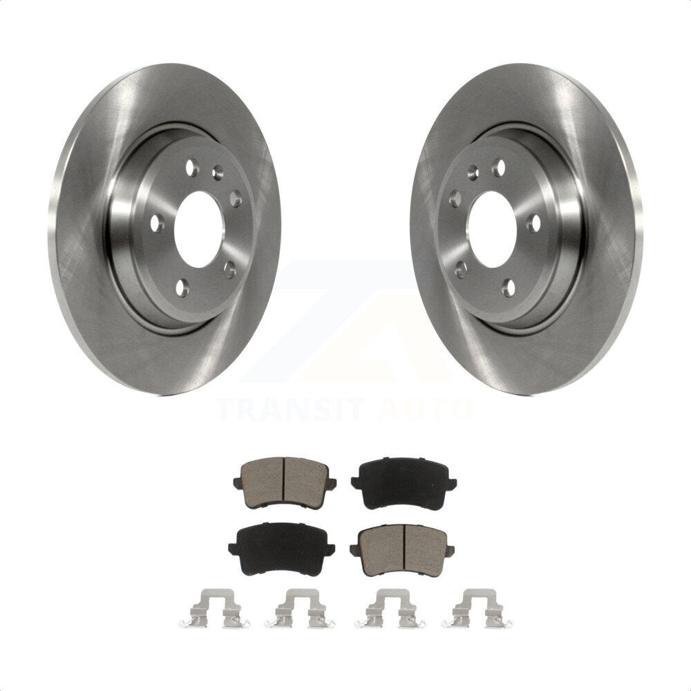 Rear Disc Brake Rotors And Ceramic Pads Kit For Audi Q5 A4 Quattro A5 allroad S5 K8C-101849 by Transit Auto