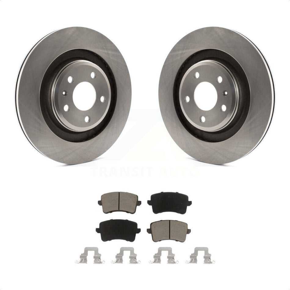 Rear Disc Brake Rotors And Ceramic Pads Kit For Audi S5 A4 Quattro K8C-101857 by Transit Auto