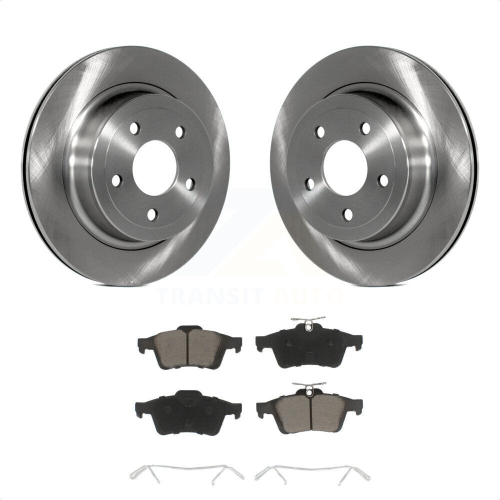 Rear Disc Brake Rotors And Ceramic Pads Kit For 2008-2010 Chevrolet Cobalt SS K8C-101859 by Transit Auto