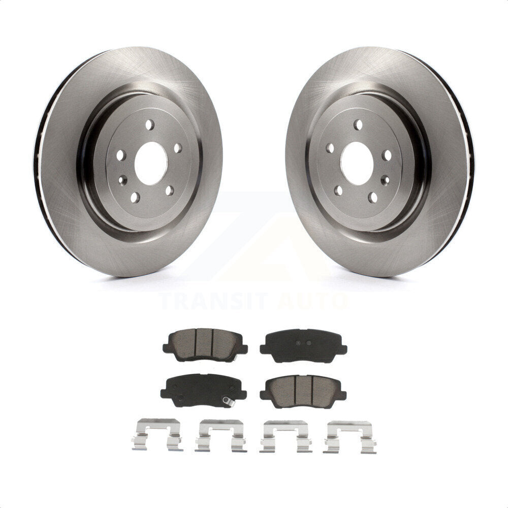 Rear Disc Brake Rotors And Ceramic Pads Kit For 2015 Cadillac CTS 6.2L K8C-101861 by Transit Auto