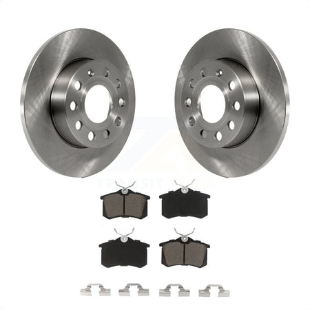 Rear Disc Brake Rotors And Ceramic Pads Kit For 2011 Volkswagen Golf With 256mm Diameter Rotor K8C-101875 by Transit Auto