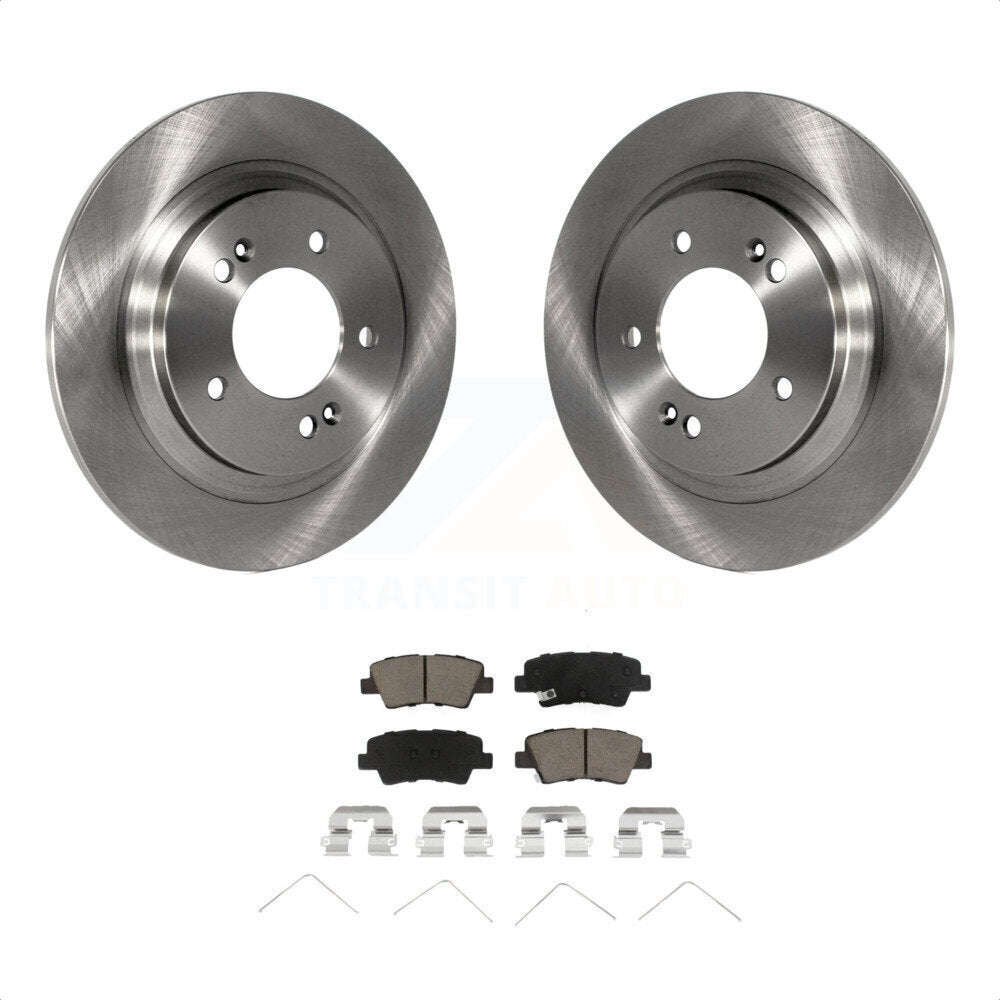 Rear Disc Brake Rotors And Ceramic Pads Kit For Kia Niro Hyundai Ioniq Soul EV K8C-101886 by Transit Auto