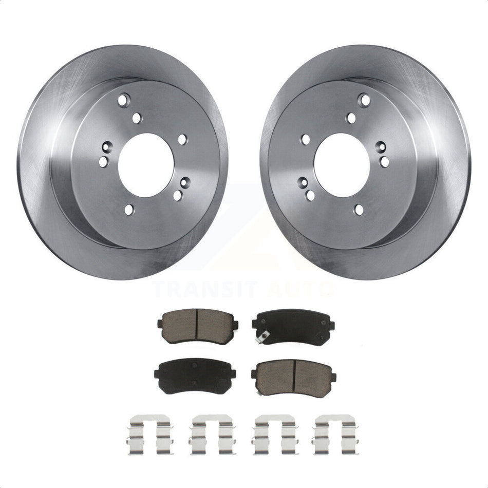 Rear Disc Brake Rotors And Ceramic Pads Kit For Hyundai Tucson Kia Sportage AWD K8C-101887 by Transit Auto