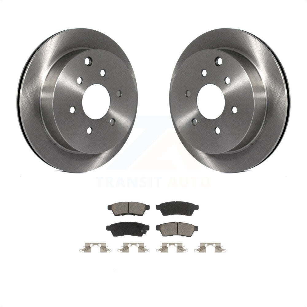 Rear Disc Brake Rotors And Ceramic Pads Kit For Nissan Frontier Xterra Suzuki Equator K8C-101890 by Transit Auto