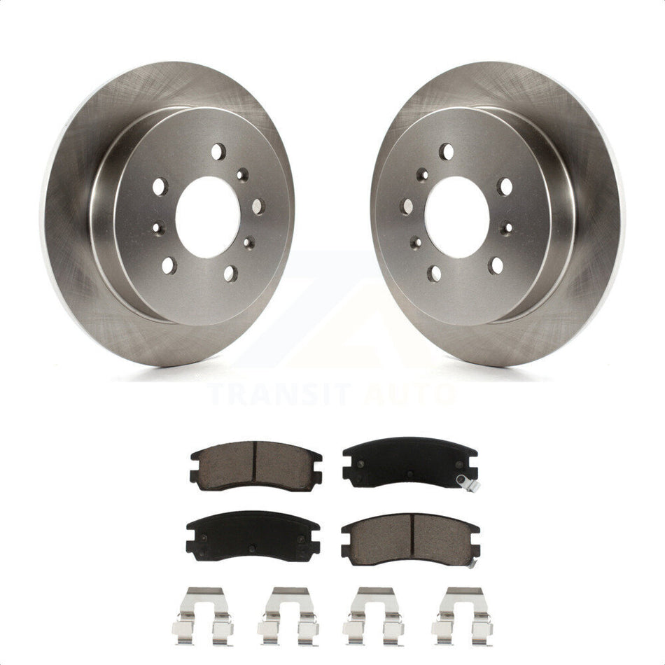 Rear Brake Rotor And Ceramic Pad Kit For Chevrolet Impala Buick Pontiac Century Grand Am Monte Carlo Oldsmobile Prix Venture Alero Regal Intrigue LaCrosse Montana Trans Sport K8C-101892 by Transit Auto