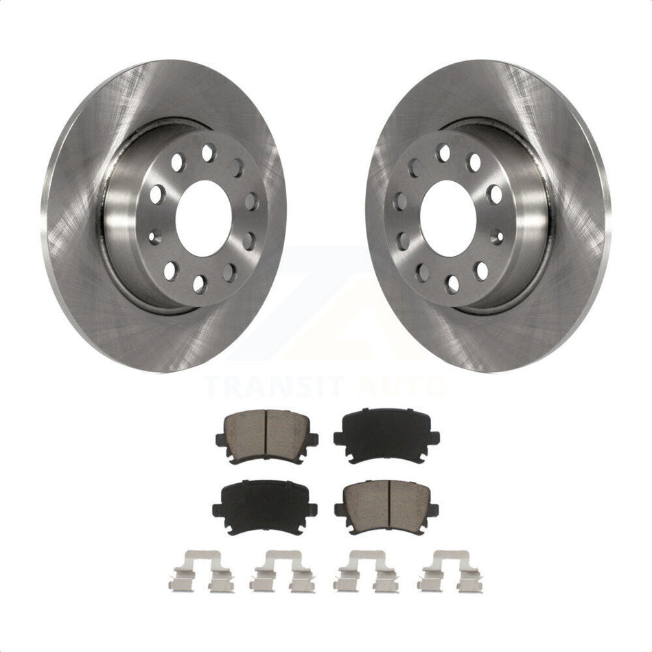 Rear Disc Brake Rotors And Ceramic Pads Kit For Volkswagen GTI K8C-101895 by Transit Auto