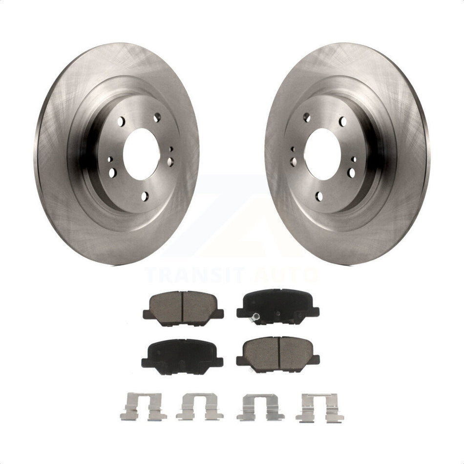 Rear Disc Brake Rotors And Ceramic Pads Kit For Mitsubishi Outlander Sport PHEV RVR K8C-101896 by Transit Auto