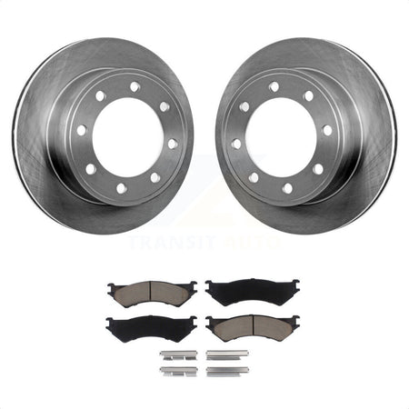 Rear Disc Brake Rotors And Ceramic Pads Kit For Ford E-350 Super Duty E-250 Econoline Club Wagon E-150 K8C-101914 by Transit Auto