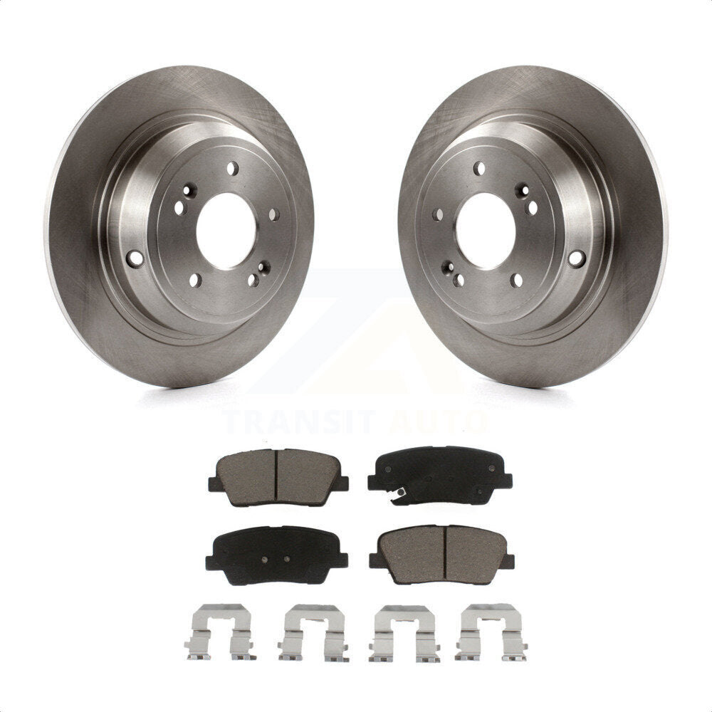 Rear Disc Brake Rotors And Ceramic Pads Kit For Hyundai Genesis K8C-101915 by Transit Auto