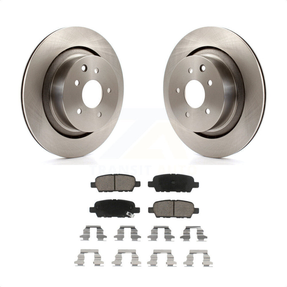 Rear Disc Brake Rotors And Ceramic Pads Kit For INFINITI G37 G35 Q60 K8C-101919 by Transit Auto