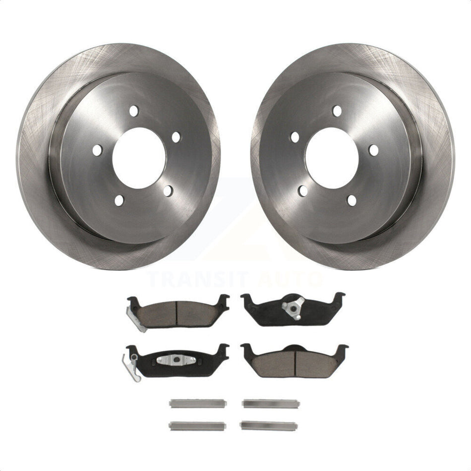 Rear Disc Brake Rotors And Ceramic Pads Kit For 2004 Ford F-150 With 5 Lug Wheels 11th Digit Of Vin Is C K8C-101926 by Transit Auto