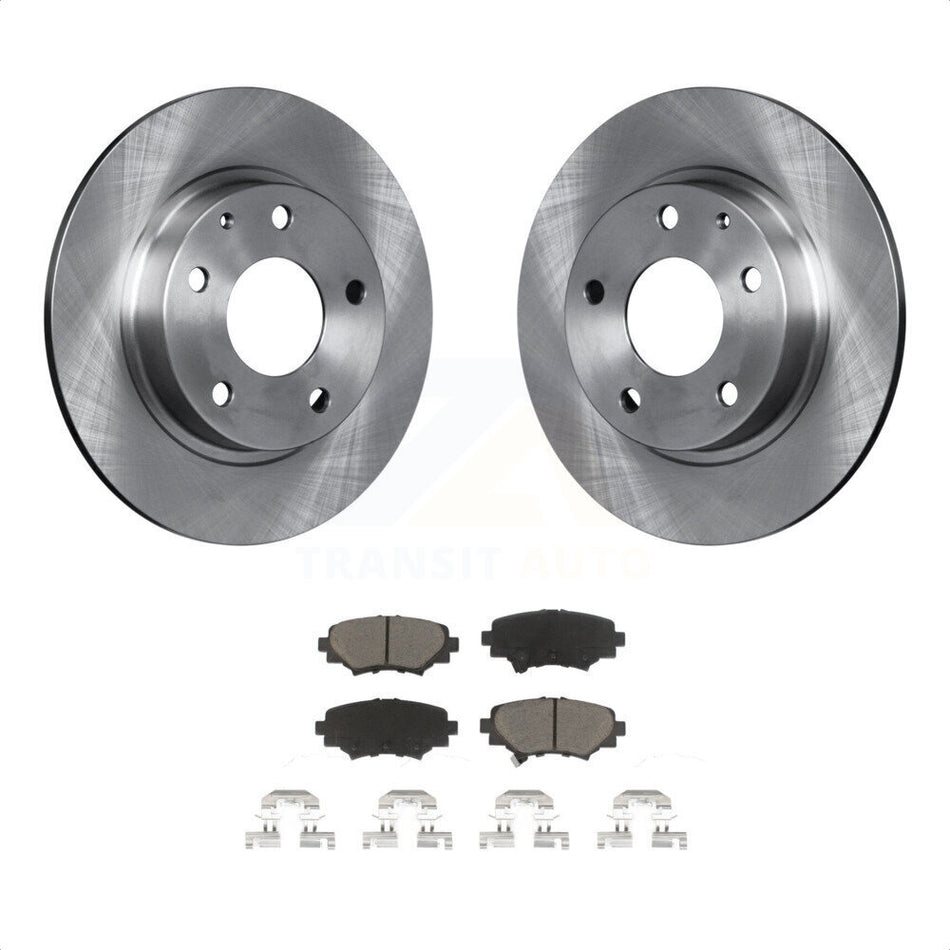 Rear Disc Brake Rotors And Ceramic Pads Kit For Mazda 3 Sport K8C-101935 by Transit Auto