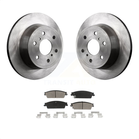 Rear Disc Brake Rotors And Ceramic Pads Kit For Chevrolet Silverado 1500 GMC Sierra Tahoe Suburban Yukon Cadillac XL Avalanche Escalade ESV EXT K8C-101952 by Transit Auto