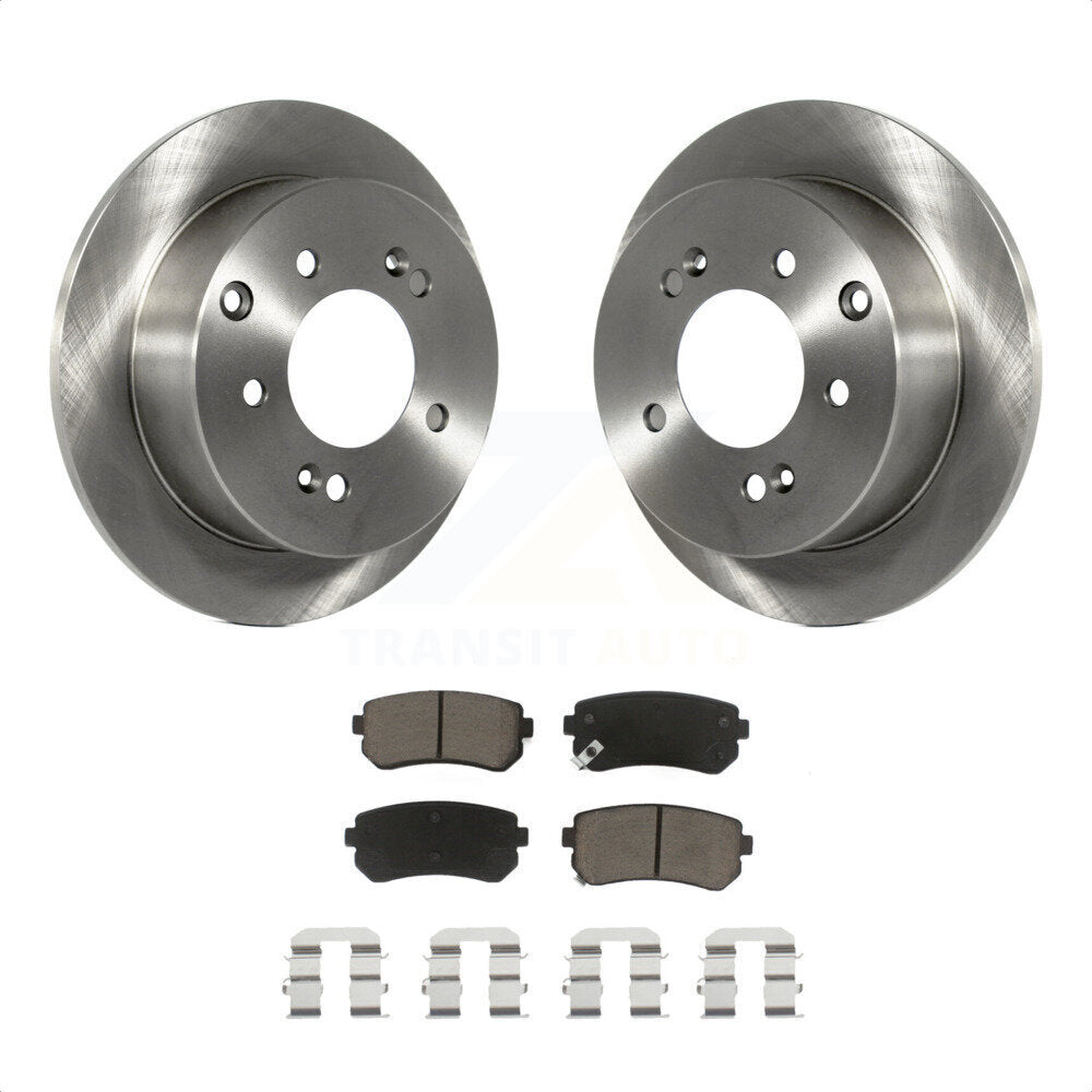 Rear Disc Brake Rotors And Ceramic Pads Kit For Kia Forte Koup Forte5 K8C-101957 by Transit Auto