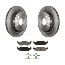 Rear Disc Brake Rotors And Ceramic Pads Kit For Ram 1500 Dodge Durango Classic Chrysler Aspen K8C-101959