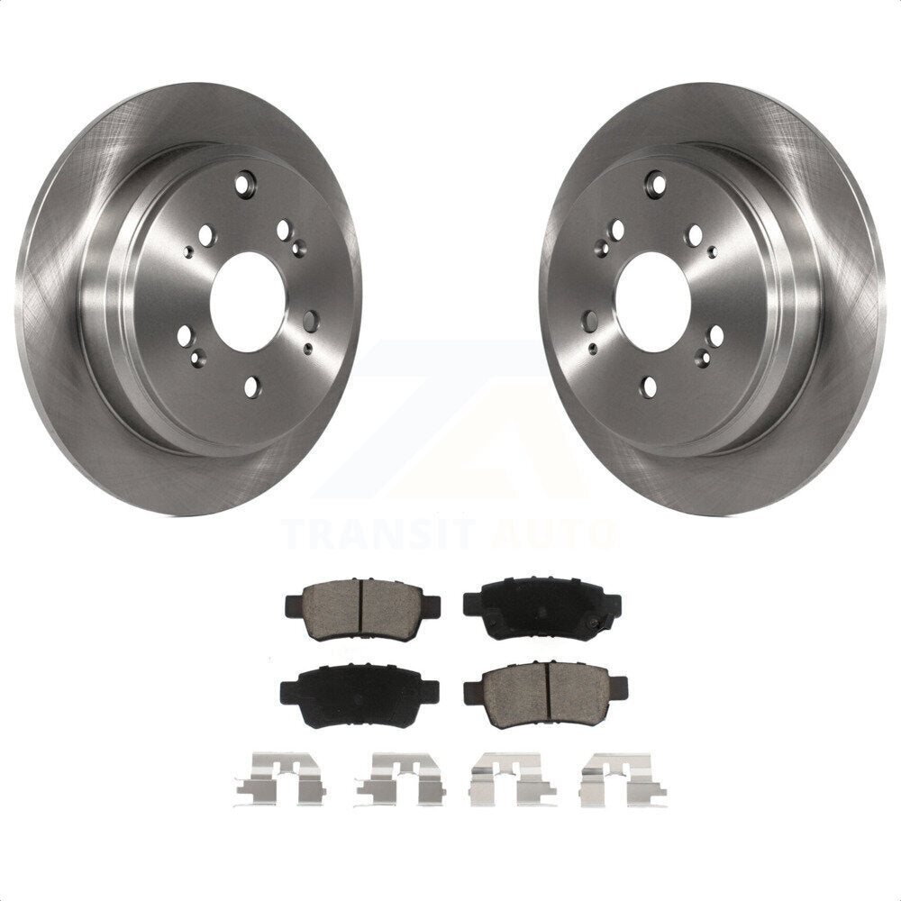 Rear Disc Brake Rotors And Ceramic Pads Kit For 2005-2010 Honda Odyssey K8C-101963 by Transit Auto