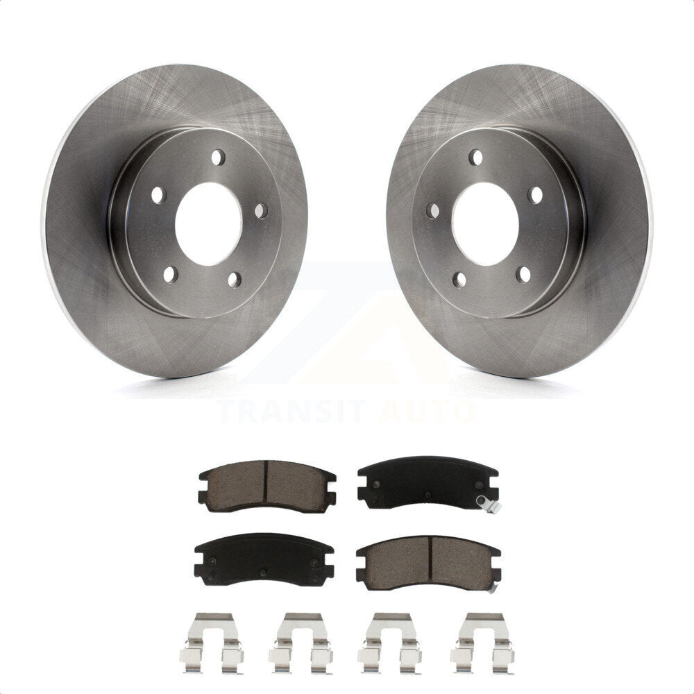 Rear Disc Brake Rotors And Ceramic Pads Kit For Cadillac DeVille Buick Park Avenue Eldorado Seville Riviera Oldsmobile Aurora Allante Toronado K8C-101966 by Transit Auto