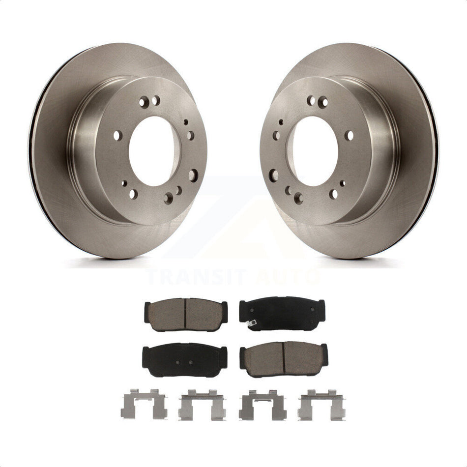 Rear Disc Brake Rotors And Ceramic Pads Kit For 2007-2009 Kia Sorento K8C-101968 by Transit Auto