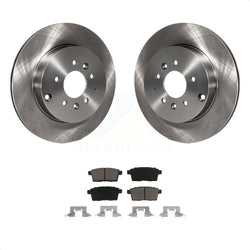 Rear Disc Brake Rotors And Ceramic Pads Kit For 2007-2015 Mazda CX-9 K8C-101971