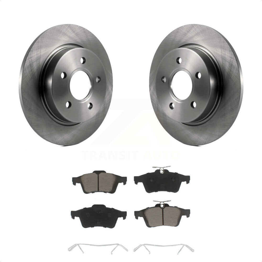 Rear Disc Brake Rotors And Ceramic Pads Kit For Ford Focus K8C-101972 by Transit Auto