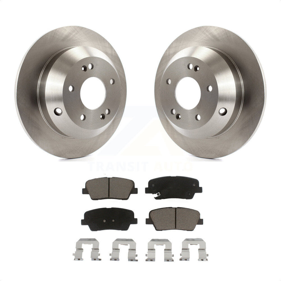 Rear Disc Brake Rotors And Ceramic Pads Kit For Kia Sorento Hyundai Santa Fe Sport XL K8C-101991 by Transit Auto