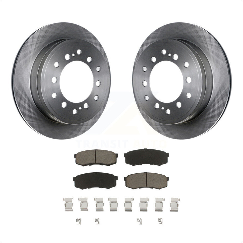 Rear Disc Brake Rotors And Ceramic Pads Kit For Toyota 4Runner Lexus GX460 FJ Cruiser K8C-102008 by Transit Auto