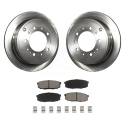 Rear Disc Brake Rotors And Ceramic Pads Kit For Toyota Tundra Sequoia Lexus LX570 Land Cruiser K8C-102039
