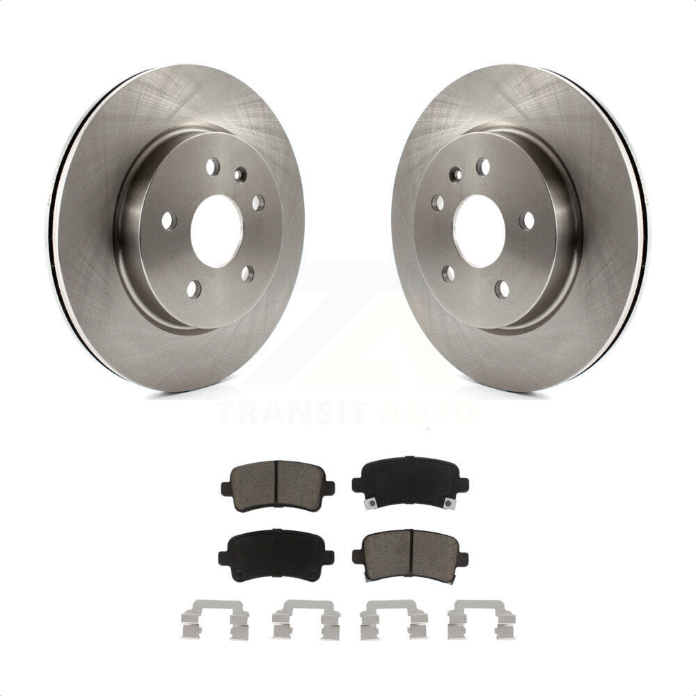 Rear Disc Brake Rotors And Ceramic Pads Kit For Chevrolet Malibu Buick Impala LaCrosse Regal Cadillac XTS Limited Saab 9-5 Allure K8C-102042 by Transit Auto