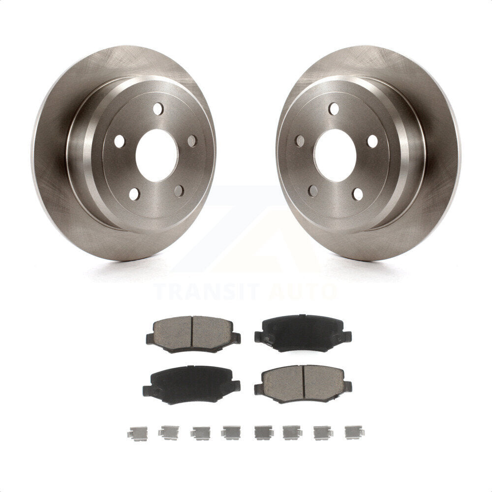 Rear Disc Brake Rotors And Ceramic Pads Kit For Jeep Wrangler JK K8C-102065 by Transit Auto