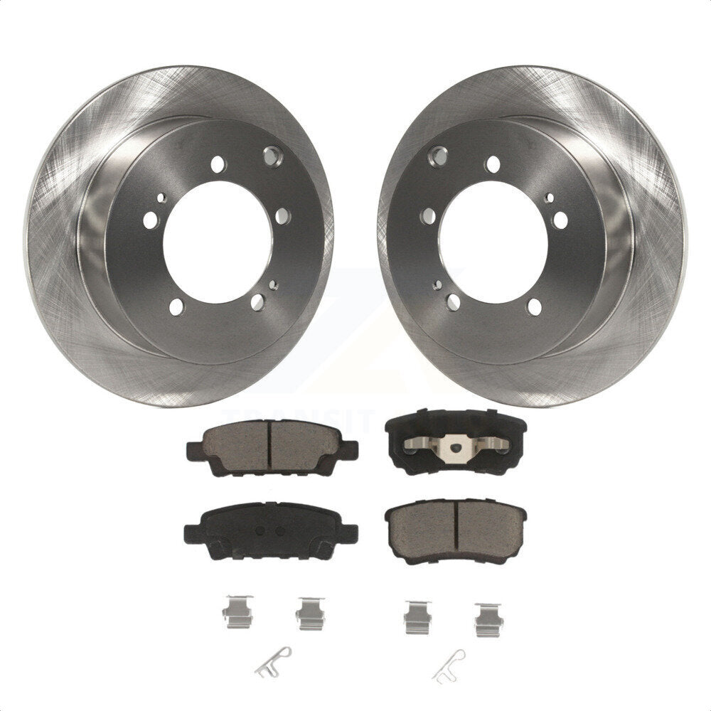 Rear Disc Brake Rotors And Ceramic Pads Kit For Mitsubishi Lancer Outlander K8C-102076 by Transit Auto