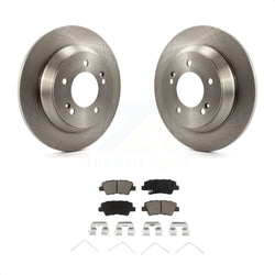 Rear Disc Brake Rotors And Ceramic Pads Kit For 2014-2017 Kia Rondo With Manual Parking K8C-102080