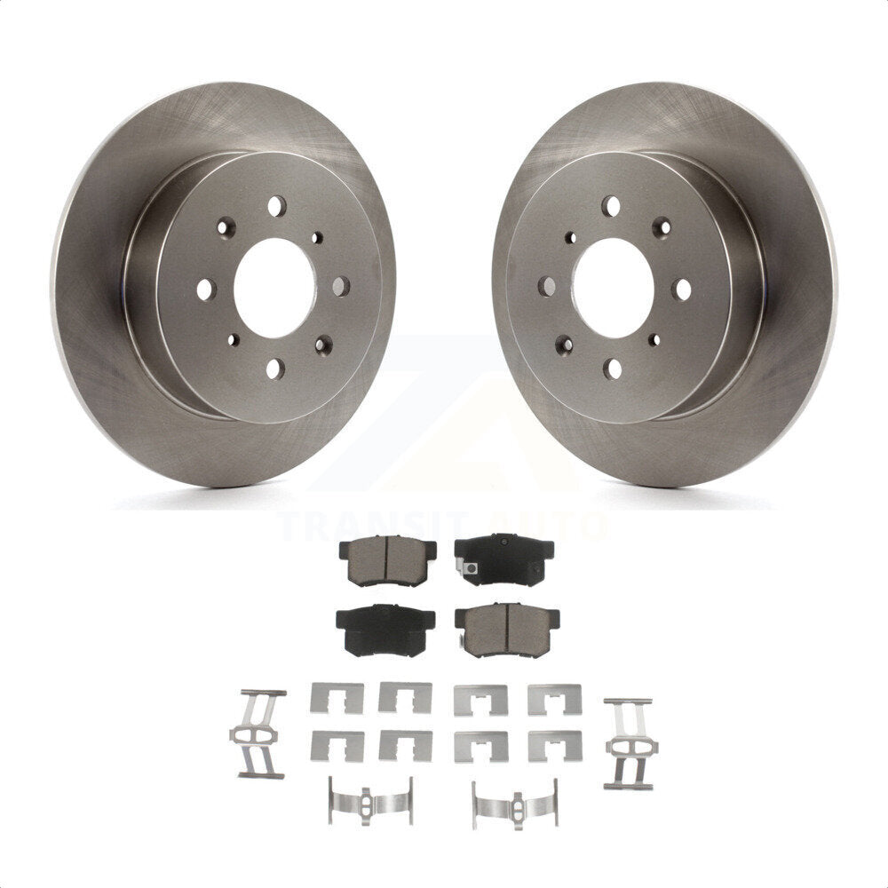 Rear Disc Brake Rotors And Ceramic Pads Kit For Honda Civic Acura EL K8C-102082 by Transit Auto