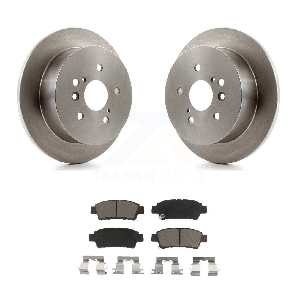 Rear Disc Brake Rotors And Ceramic Pads Kit For 2004-2010 Toyota Sienna K8C-102085 by Transit Auto