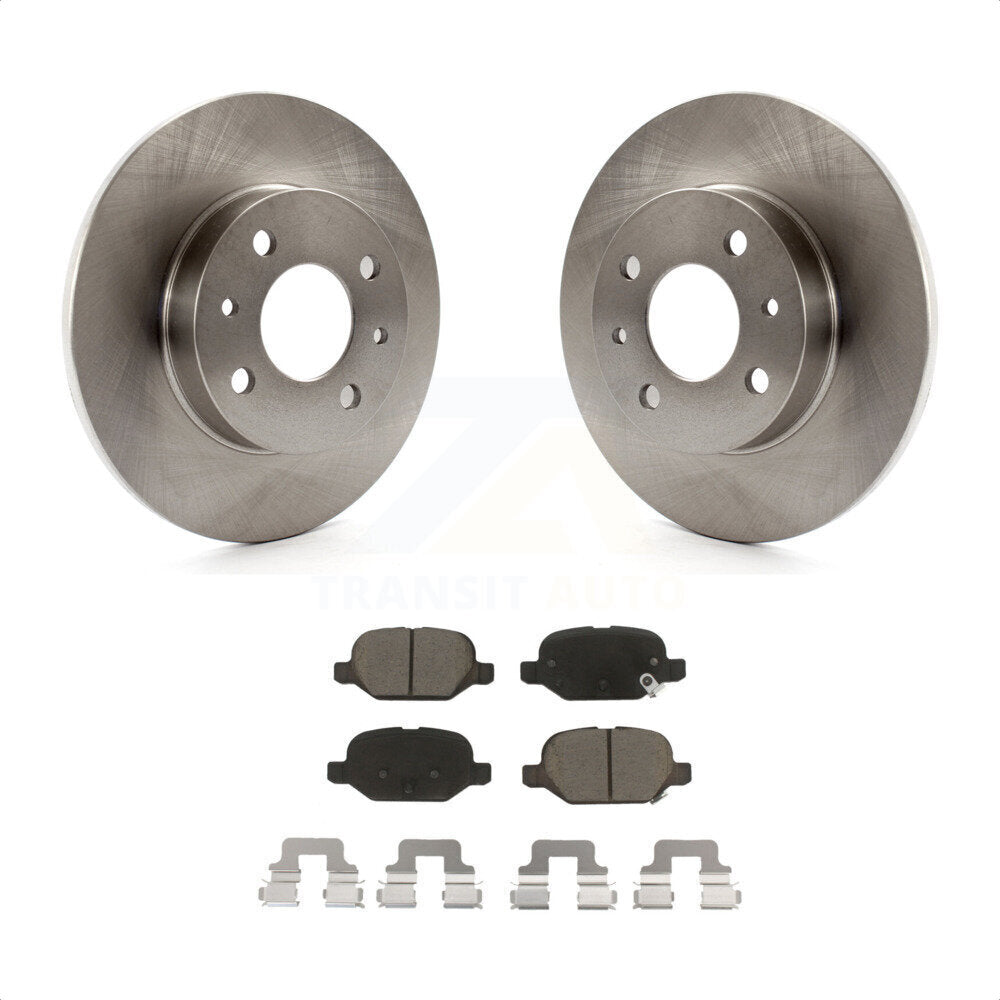 Rear Disc Brake Rotors And Ceramic Pads Kit For Fiat 500 K8C-102090 by Transit Auto