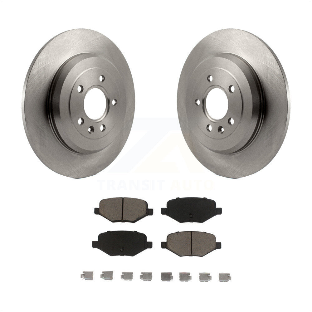 Rear Disc Brake Rotors And Ceramic Pads Kit For Ford Explorer Edge Taurus Flex Lincoln MKX MKS MKT K8C-102091 by Transit Auto