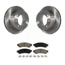 Rear Disc Brake Rotors And Ceramic Pads Kit For Ford F-250 Super Duty F-350 K8C-102098