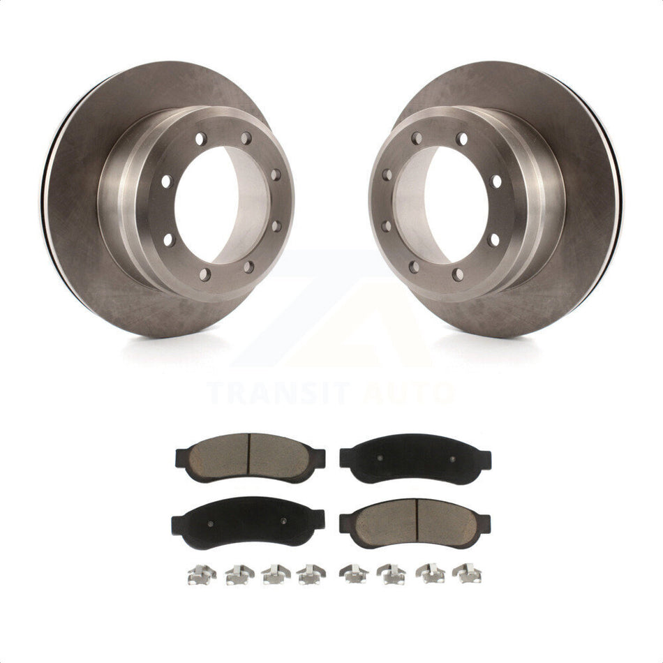 Rear Disc Brake Rotors And Ceramic Pads Kit For Ford F-350 Super Duty F-450 K8C-102099 by Transit Auto