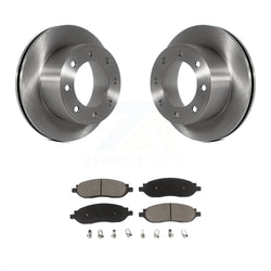 Rear Disc Brake Rotors And Ceramic Pads Kit For 2005-2007 Ford F-250 Super Duty F-350 K8C-102100
