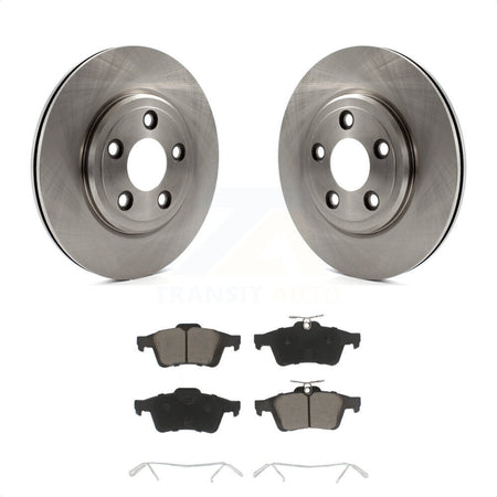 Rear Disc Brake Rotors And Ceramic Pads Kit For Jaguar Vanden Plas XJ8 To Chassis/VIN #G49700 K8C-102108 by Transit Auto