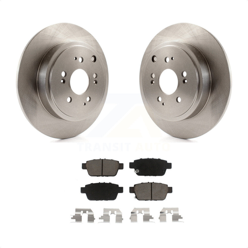 Rear Disc Brake Rotors And Ceramic Pads Kit For 2006-2014 Honda Ridgeline K8C-102110 by Transit Auto