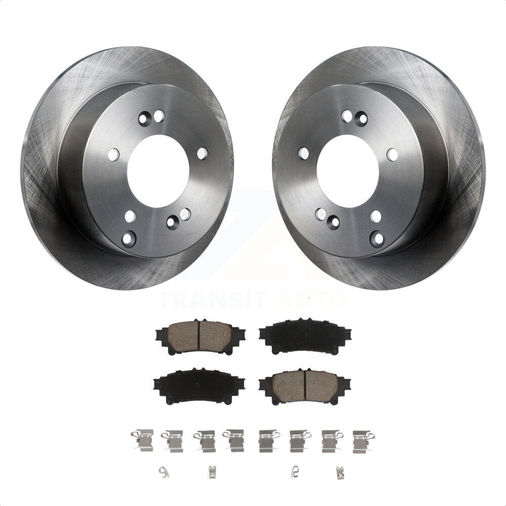 Rear Disc Brake Rotors And Ceramic Pads Kit For Lexus IS250 K8C-102117 by Transit Auto