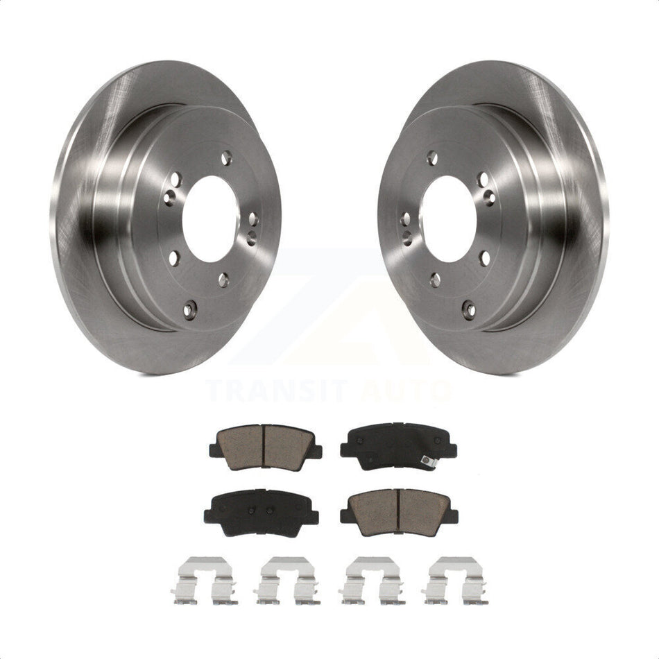 Rear Disc Brake Rotors And Ceramic Pads Kit For 2007-2009 Kia Amanti K8C-102134 by Transit Auto