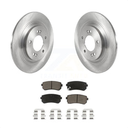 Rear Disc Brake Rotors And Ceramic Pads Kit For 2017 Kia Cadenza Limited Technology With Manual Parking K8C-102137