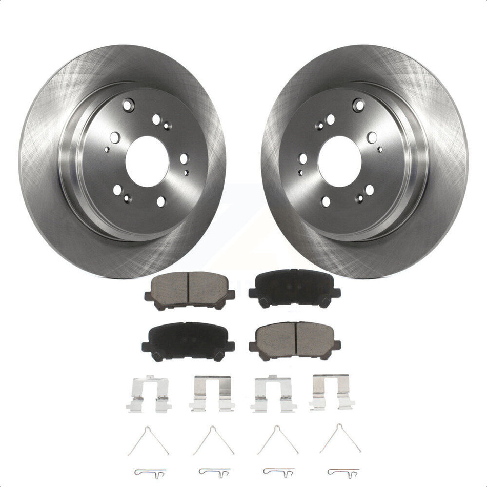 Rear Disc Brake Rotors And Ceramic Pads Kit For Honda Odyssey Pilot Acura MDX ZDX K8C-102150 by Transit Auto