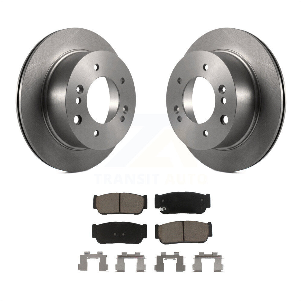 Rear Disc Brake Rotors And Ceramic Pads Kit For 2003-2006 Kia Sorento K8C-102158 by Transit Auto