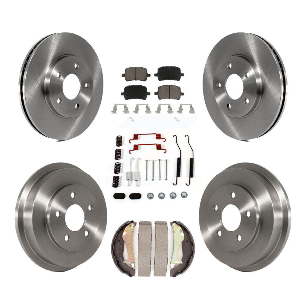 Front Rear Disc Brake Rotors Ceramic Pads And Drum Kit (7Pc) For Chevrolet HHR K8C-102201 by Transit Auto