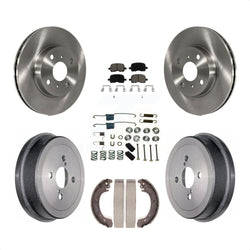 Front Rear Disc Brake Rotors Ceramic Pads And Drum Kit (7Pc) For 2002 Toyota Corolla From 04 02 K8C-102239