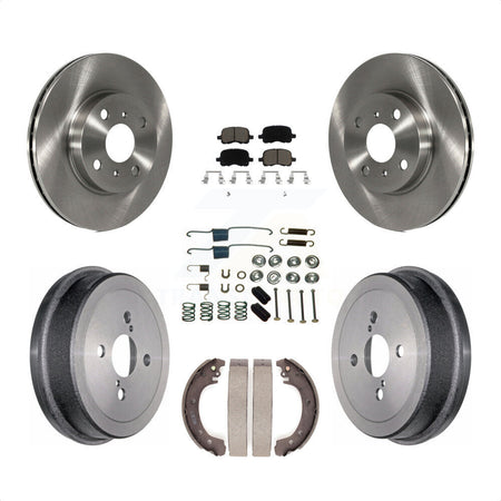 Front Rear Disc Brake Rotors Ceramic Pads And Drum Kit (7Pc) For 2002 Toyota Corolla From 04 02 K8C-102239 by Transit Auto