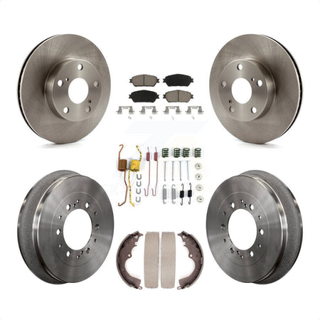 Front Rear Disc Brake Rotors Ceramic Pads And Drum Kit (7Pc) For 2015 Toyota Tacoma 4WD With 5 Lug Wheels K8C-102256 by Transit Auto