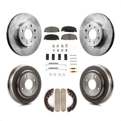 Front Rear Disc Brake Rotors Ceramic Pads And Drum Kit (7Pc) For Honda Civic K8C-102259